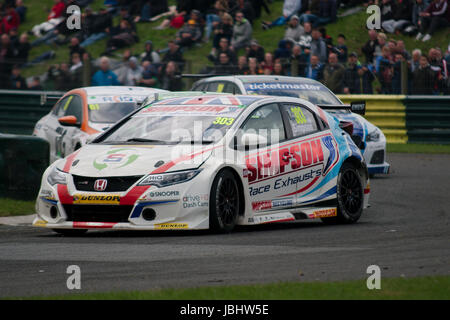 Croft Circuit, England, 11th June 2017. Matt Simpson, who finished seventeenth, driving in race 14 of the British Touring Car Championship at Croft Circuit, Credit: Colin Edwards/Alamy Live News. Stock Photo