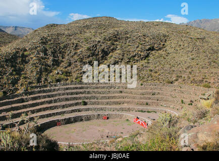 Stone bullring in Chivay, Peru. Chivay is the capital of Caylloma province. Stock Photo