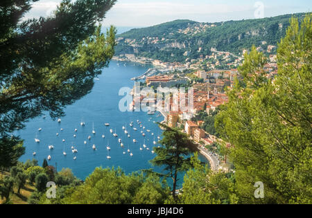 Bucht von Villefranche-sur-Mer, Cote Azur, Frankreich Stock Photo
