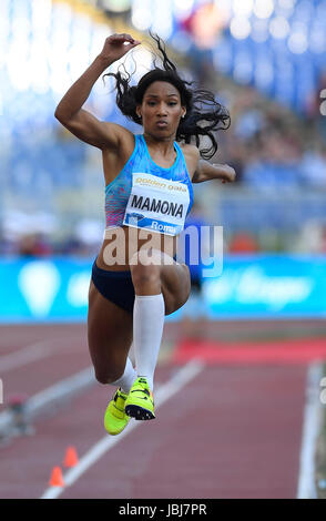 Patricia Mamona, Portugal competes in triple jump at the Diamond League meeting in the Olympic Stadium Rome 8th june 2017 Stock Photo