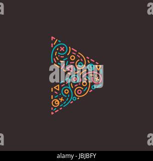 Abstract business logo icon with arrow Stock Vector