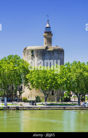 The medieval tower, Tour de Constance, Aigues Mortes, Nimes, Gard, Occitanie, France Stock Photo