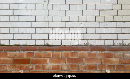 Two Tone Vintage Brick Wall Stock Photo