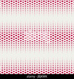Seamless pattern. Stylish halftone texture with repeating hearts of the different size. St. Valentine's day background. Vector element of graphical de Stock Vector