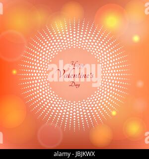 Circle frame consisting from small hearts in the form of a round banner. Stylish invitation card. Elegant greeting card. Happy Valentine's Day. Stock Vector