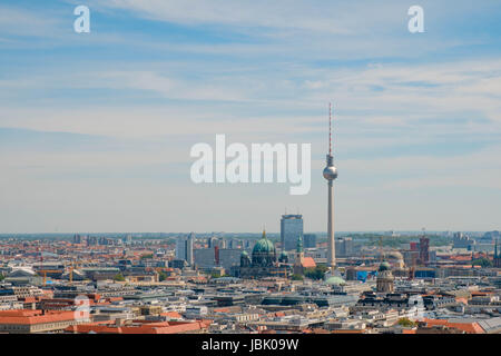 Berlin, Germany - june 9, 2017: Skyline of Berlin city with tv tower on a summer day in Berlin, Germany Stock Photo