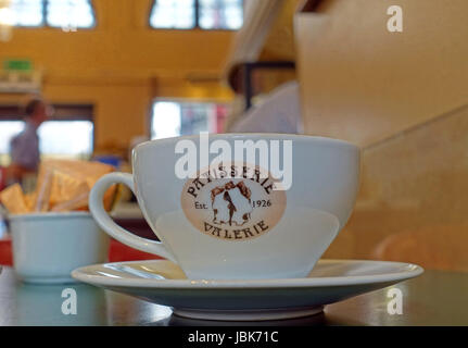 Coffee cup in branch of Patisserie Valerie, London Stock Photo