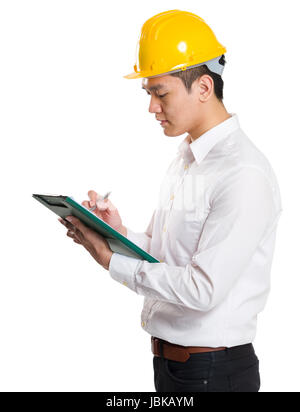 Architect with clipboard Stock Photo