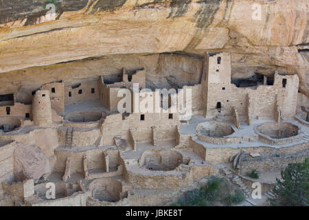 Cliff Palace Ruins, Mesa Verde National Park, UNESCO World Heritage Site, Colorado, USA Stock Photo