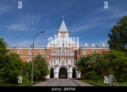 Main entrance to the Coastal Monastery of Saint Sergius in the settlement of Strelna near St. Petersburg, Russia. Stock Photo