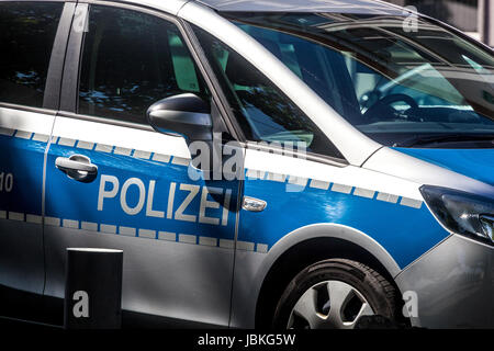 German police car, Germany, Kassel, Hessen, Europe Stock Photo