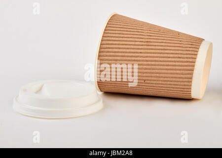 Takeaway brown paper cup. Stock Photo