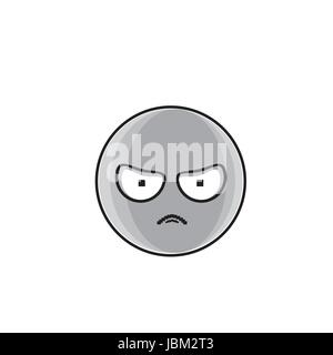 Angry Cartoon Face Negative People Emotion Icon Stock Vector Image ...