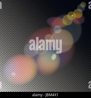 Colored sunlight lens flare Stock Vector