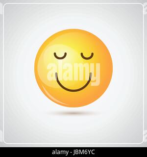 Yellow Smiling Cartoon Face Positive People Emotion Show Tongue Icon ...