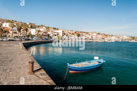 The marina of Aci Trezza, small sea village near Catania Stock Photo