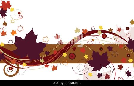 Autumn Leaves in Purple -Autumn leaves with large purple leaves and abstract design on a white background. Stock Vector