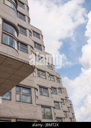 BERLIN, GERMANY - MAY 09, 2014: The Shell Haus aka Gasag building is a classical modernist architectural masterpiece designed by Emil Fahrenkamp in 1932 Stock Photo