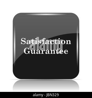 Satisfaction guarantee icon. Internet button on white background Stock ...