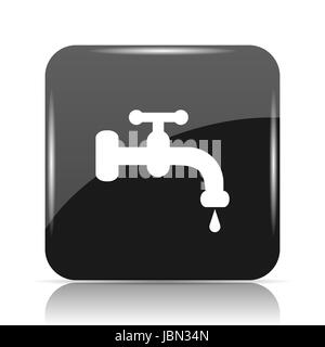 Water tap icon. Internet button on white background Stock Photo - Alamy