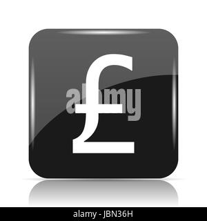 Pound icon. Internet button on white background. Stock Photo