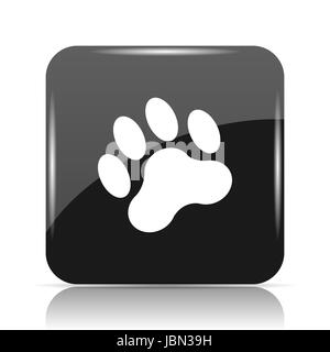 Paw print icon. Internet button on white background Stock Photo - Alamy