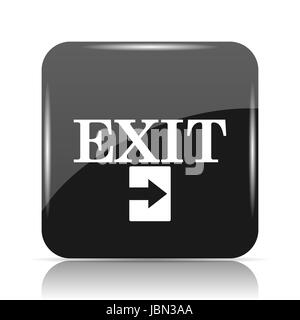 Exit icon. Internet button on white background Stock Photo - Alamy
