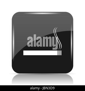 Cigarette icon. Internet button on white background Stock Photo - Alamy