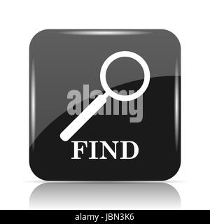 Find icon. Internet button on white background. Stock Photo