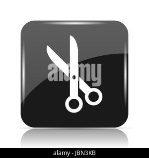 Cut icon. Internet button on white background Stock Photo - Alamy