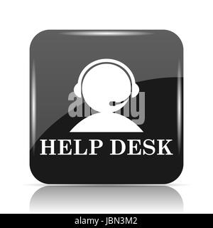 Helpdesk icon. Internet button on white background. Stock Photo