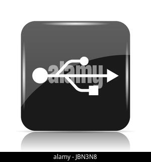USB icon. Internet button on white background Stock Photo - Alamy