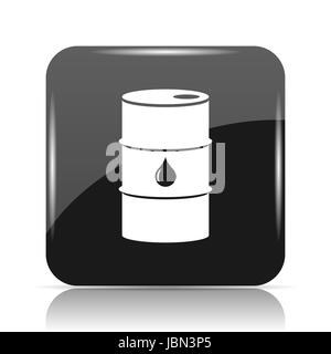 Oil barrel icon. Internet button on white background. Stock Photo