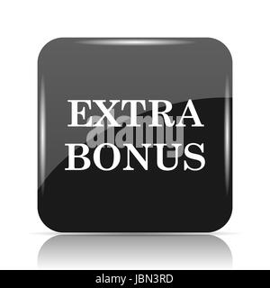 Extra bonus icon. Internet button on white background Stock Photo - Alamy