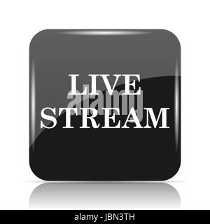 Live stream icon. Internet button on white background. Stock Photo