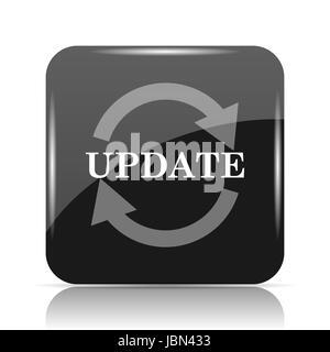 Update icon. Internet button on white background. Stock Photo