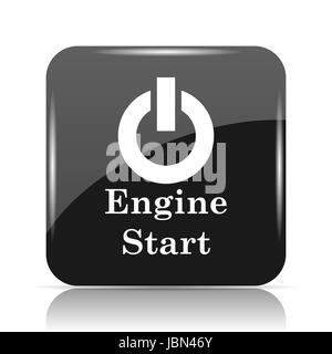 Engine start icon. Internet button on white background Stock Photo - Alamy