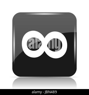 Infinity sign icon. Internet button on white background. Stock Photo