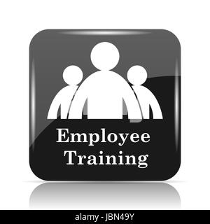 Employee training icon. Internet button on white background. Stock Photo