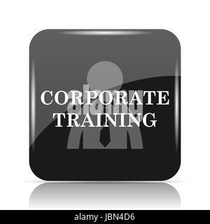 Corporate training icon. Internet button on white background. Stock Photo