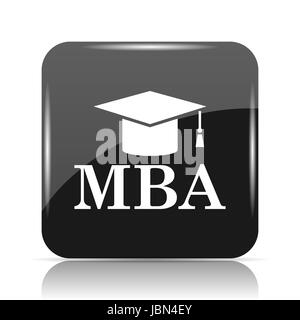 MBA icon. Internet button on white background. Stock Photo