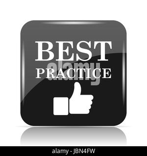 Best practice icon. Internet button on white background. Stock Photo