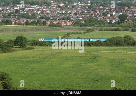 Local housing as seen from the village of Caerleon near the city of Newport South Wales GB UK 2016 Stock Photo