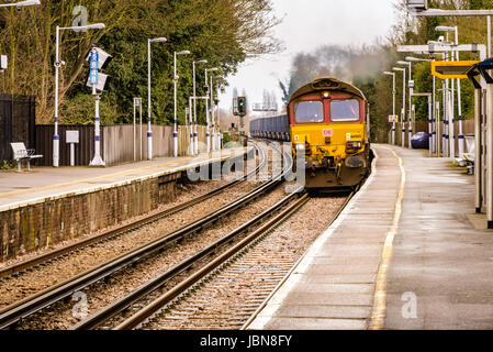 DB Cargo UK Class 66 Feight Locomotive, Bexley, Kent, England Stock Photo