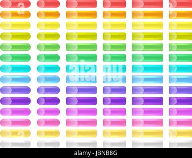 bright colored vector web buttons set Stock Vector