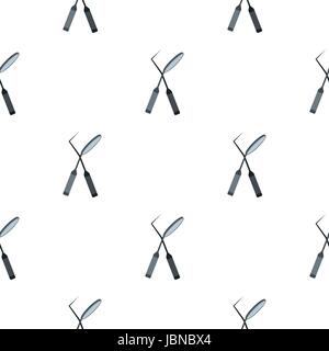 Instruments for dental treatment pattern seamless background in flat style repeat vector illustration Stock Vector