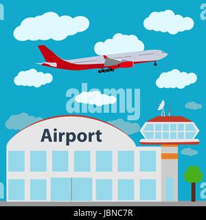 Airport icon, vector illustration. Stock Vector