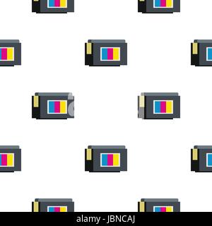 Continuous ink supply system pattern seamless background in flat style repeat vector illustration Stock Vector