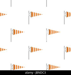 Wind direction indicator pattern seamless background in flat style repeat vector illustration Stock Vector