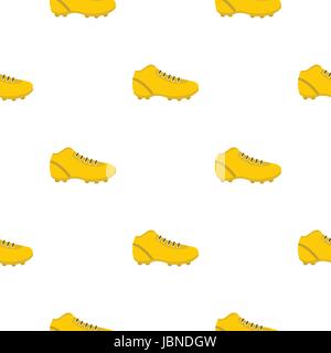 Football or soccer shoe pattern seamless background in flat style repeat vector illustration Stock Vector